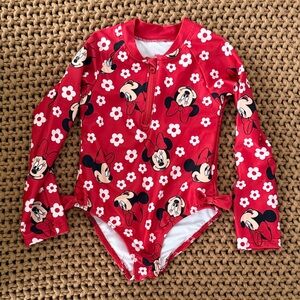 Disney Minnie Mouse Floral Red Swimsuit